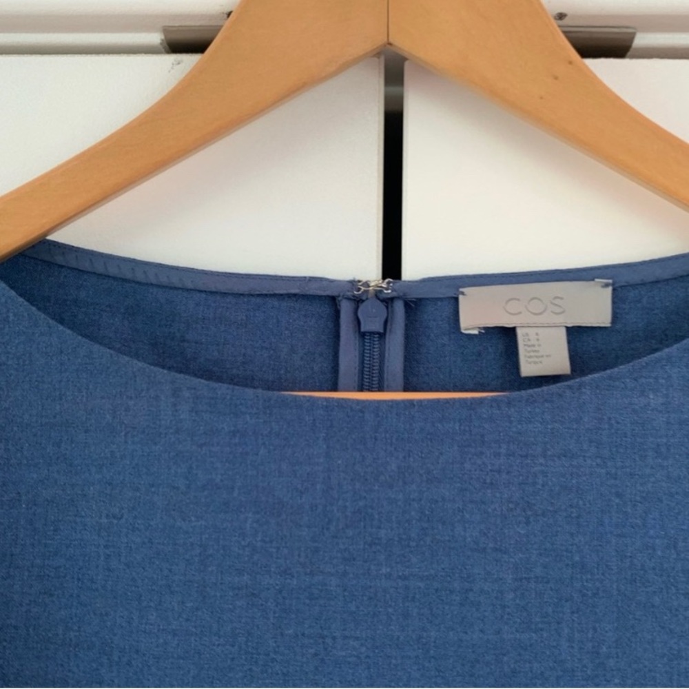 COS wool blend gathered sleeve tunic